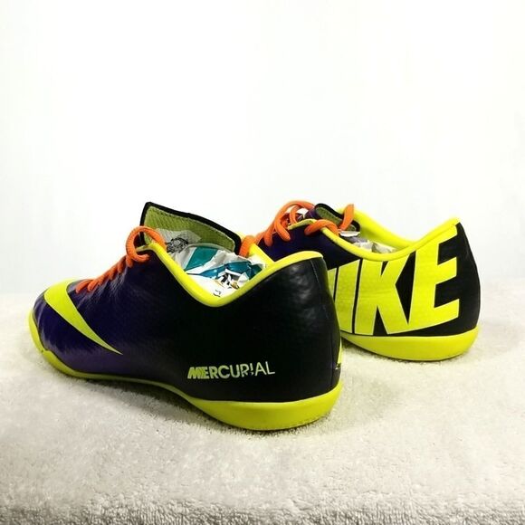 Nike Runners Men's Size 8 Mercurial Victory Indoor Purple Green Orange Athletic - Picture 2 of 9